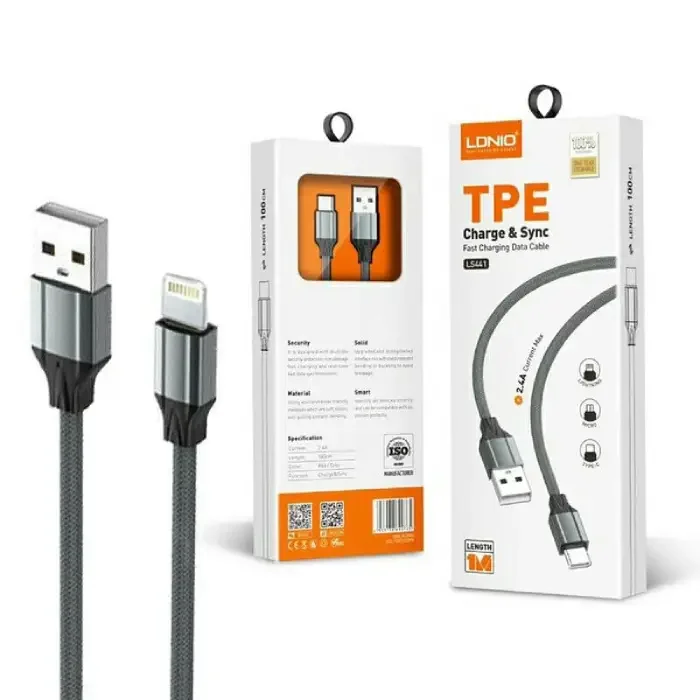 کابل شارژ usb-Lightning مدل ldnio ls441 1m