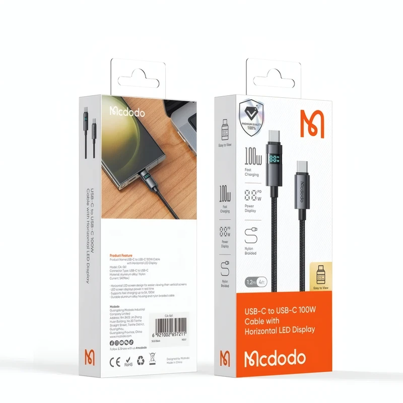 کابل تبدیل USB-C مک دودو مدل CA-561 طول 1.2 متر